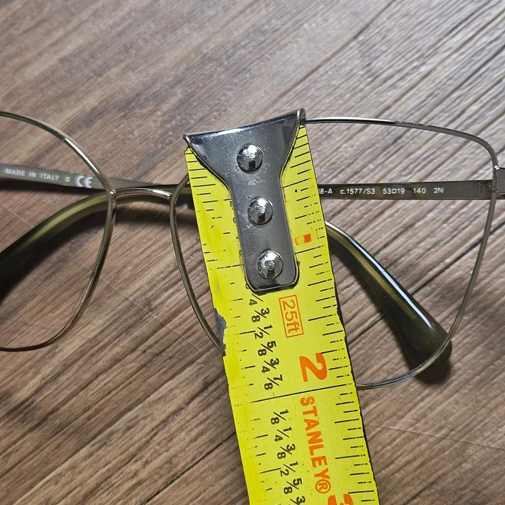 Chanel 4238-A Gold Metal Cat Eye Eyeglass Frames Only 53-19-140 Italy Luxury